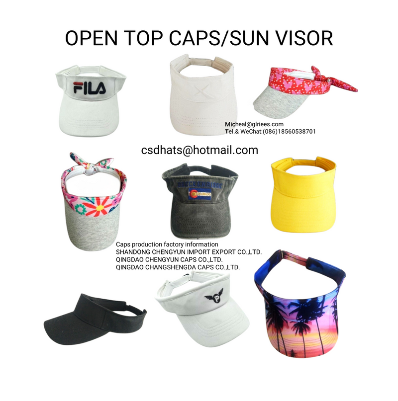 Sun visor hat----top open cap