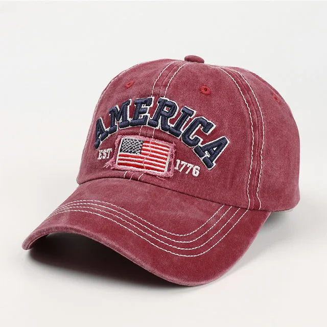 Winred Washed AMERICA embroidery caps hats