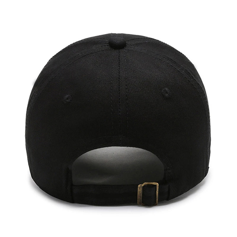 back of black baseball caps